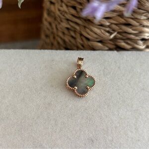 18K Real Gold Grey Avalon 15mm